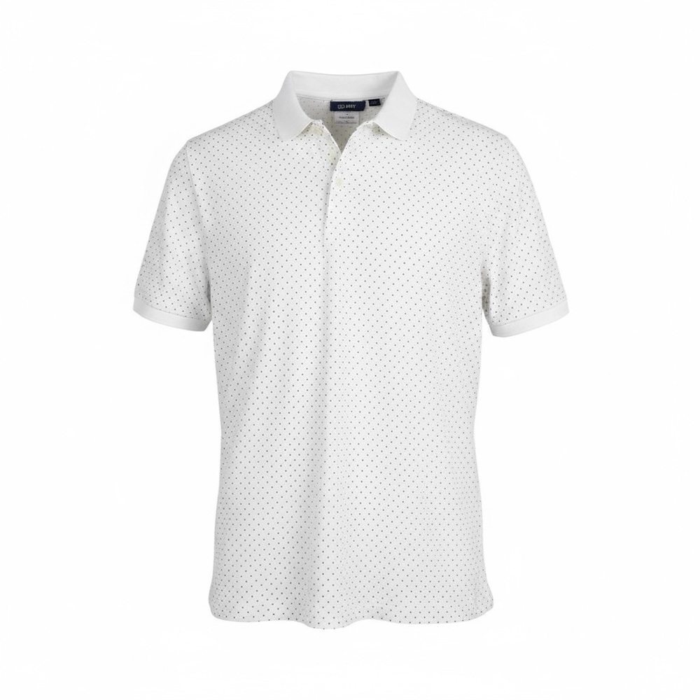 White Polka Dot Men's Polo